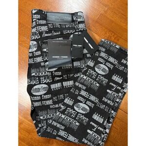 New Homme + Femme Denim Jeans Mens 36 Black All Over Print Streetwear